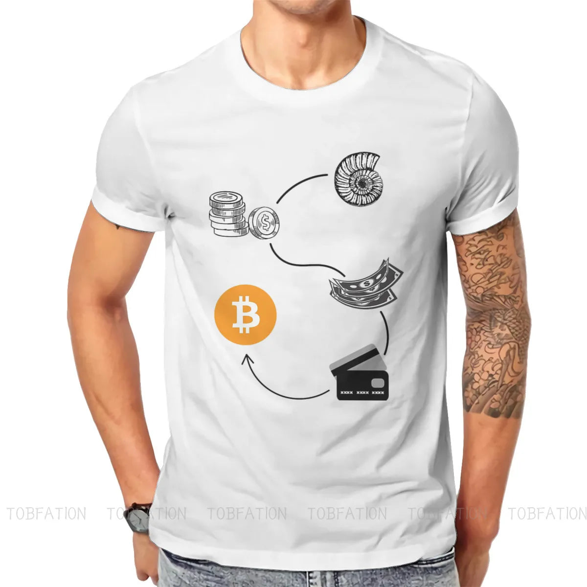 Money Evolution Tshirt - Coin Chain Shop