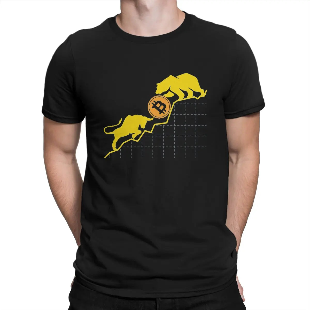 Men's T-Shirt Bull Vs. Bear - Coin Chain Shop