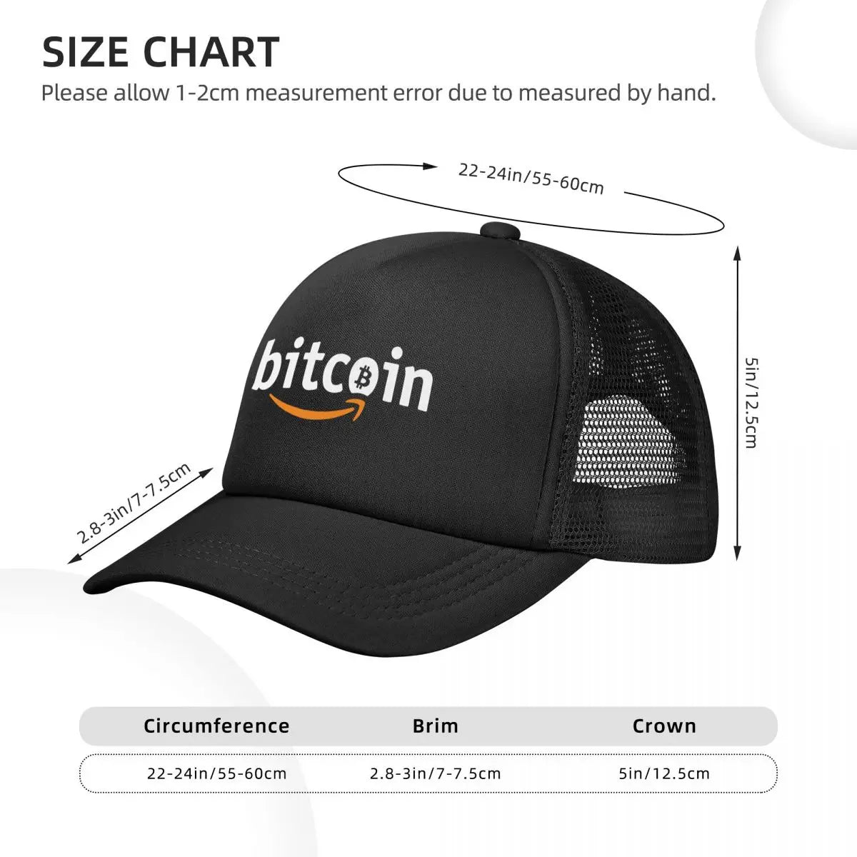 BTC Mesh Baseball Cap - Coin Chain Shop