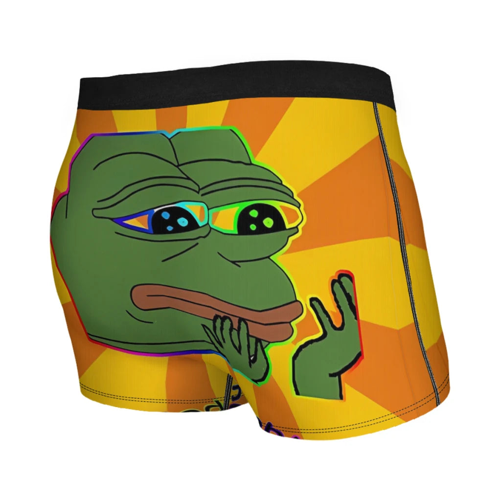 pepe the frog Retro Underpants Cotton Panties Male Underwear Ventilate Shorts Boxer - Coin Chain Shop