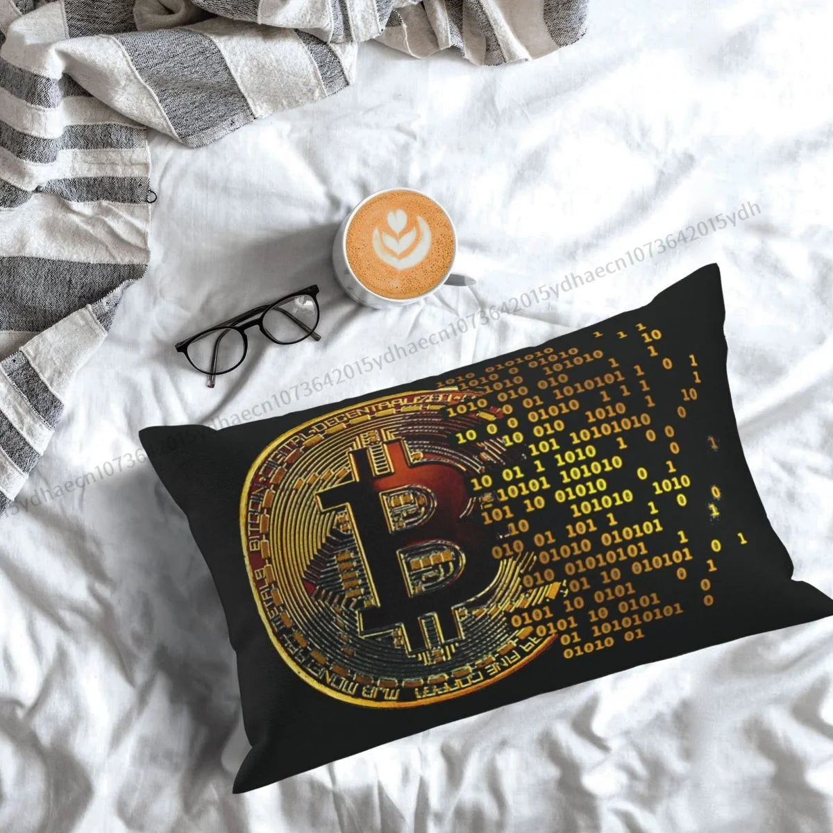 I Love BTC Art Hug Pillowcase - Coin Chain Shop