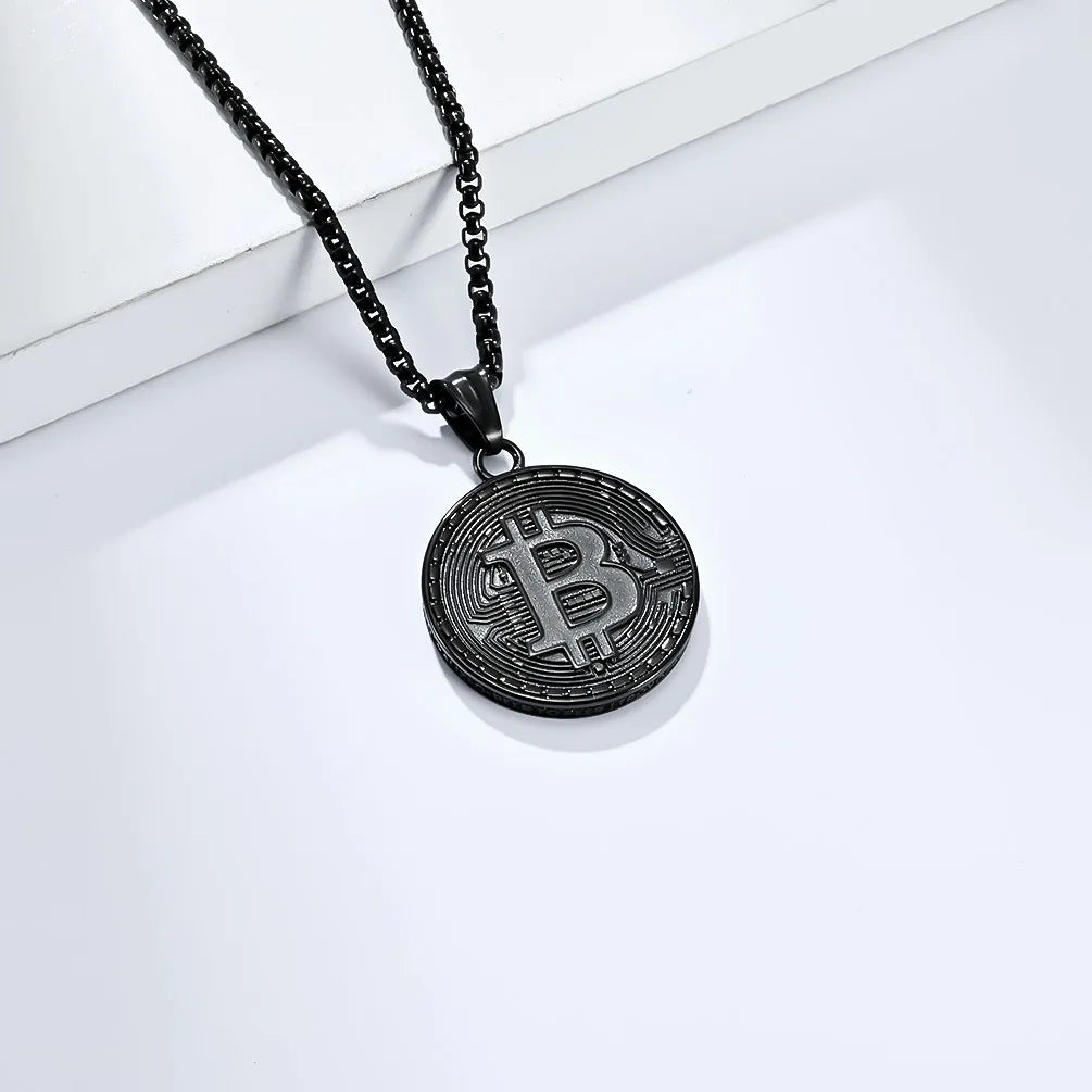 The B Pendant Necklace - Coin Chain Shop