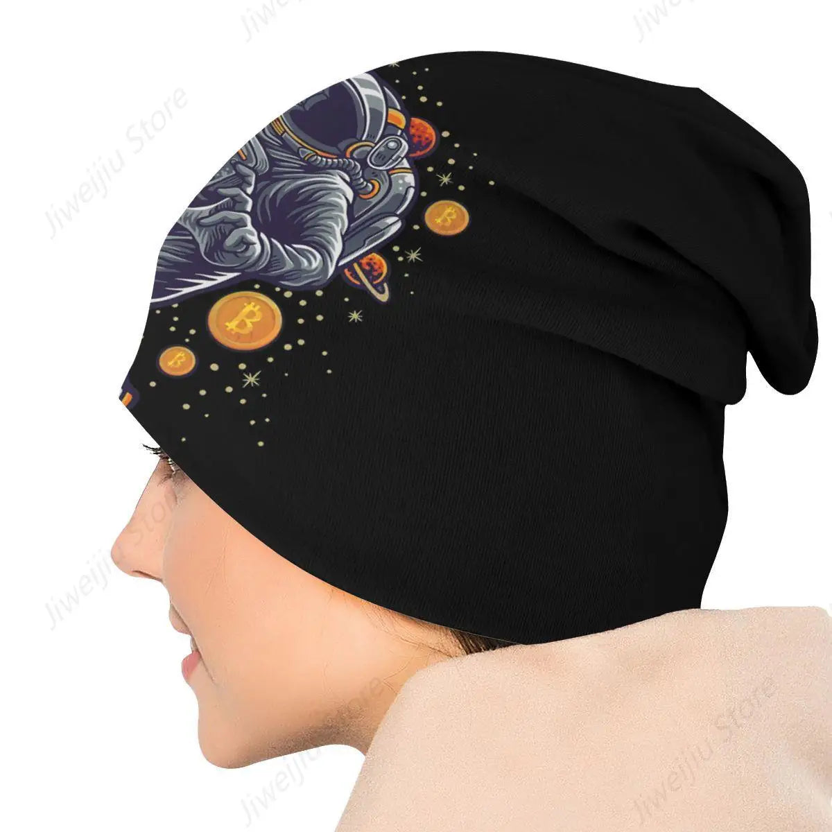 BTC In Space Bonnet Hats - Coin Chain Shop