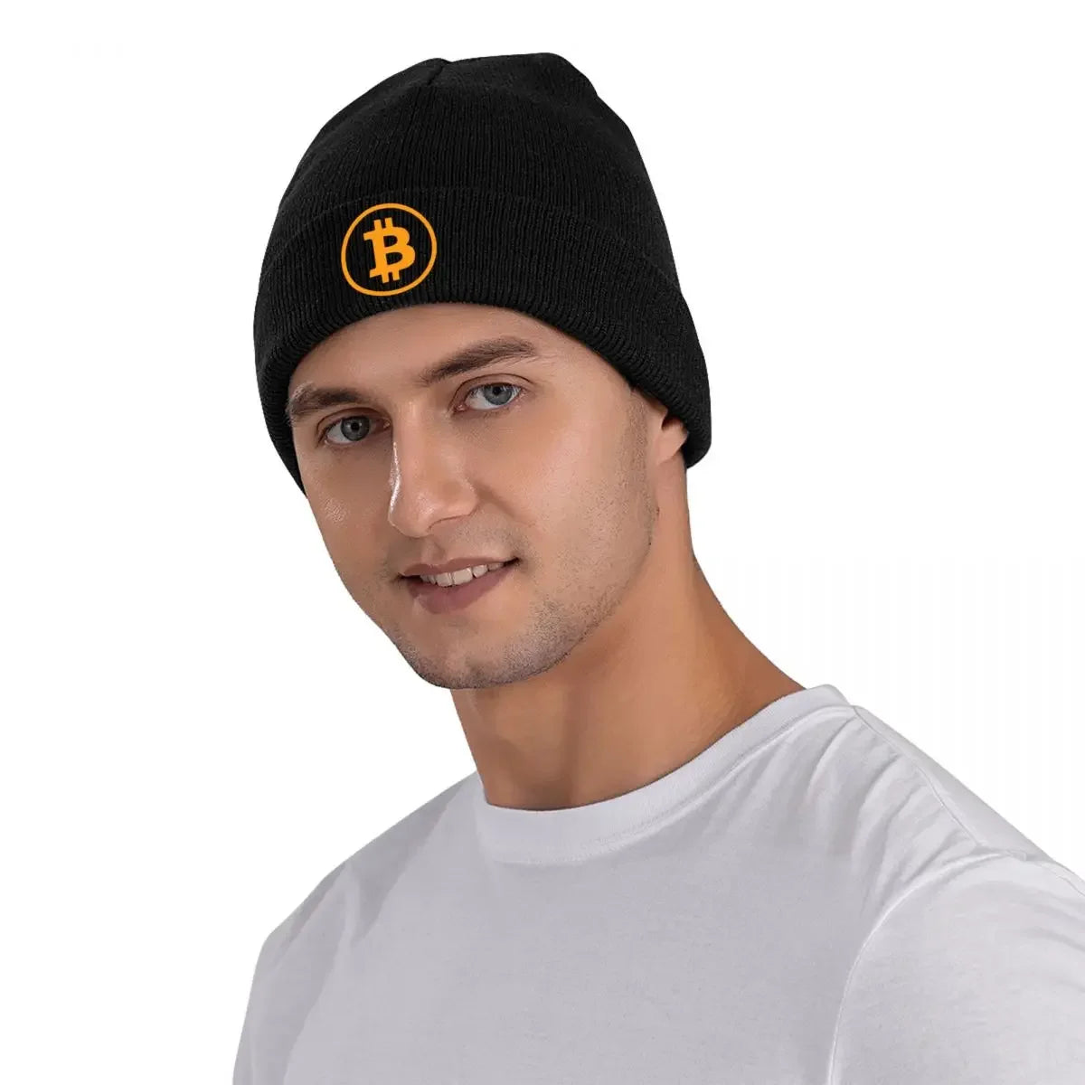 BTC Knitted Bonnet Cap - Coin Chain Shop