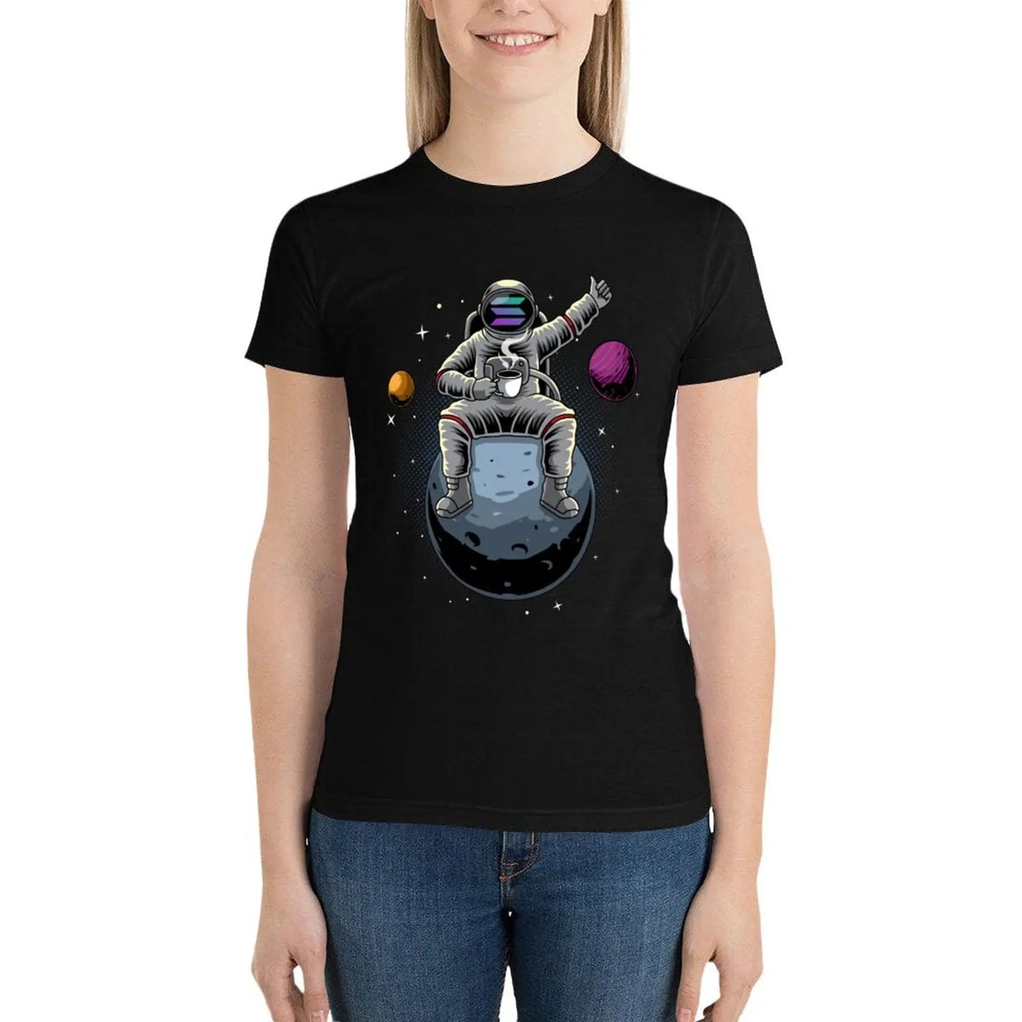 Astronaut Coin Moon Tee - Coin Chain Shop