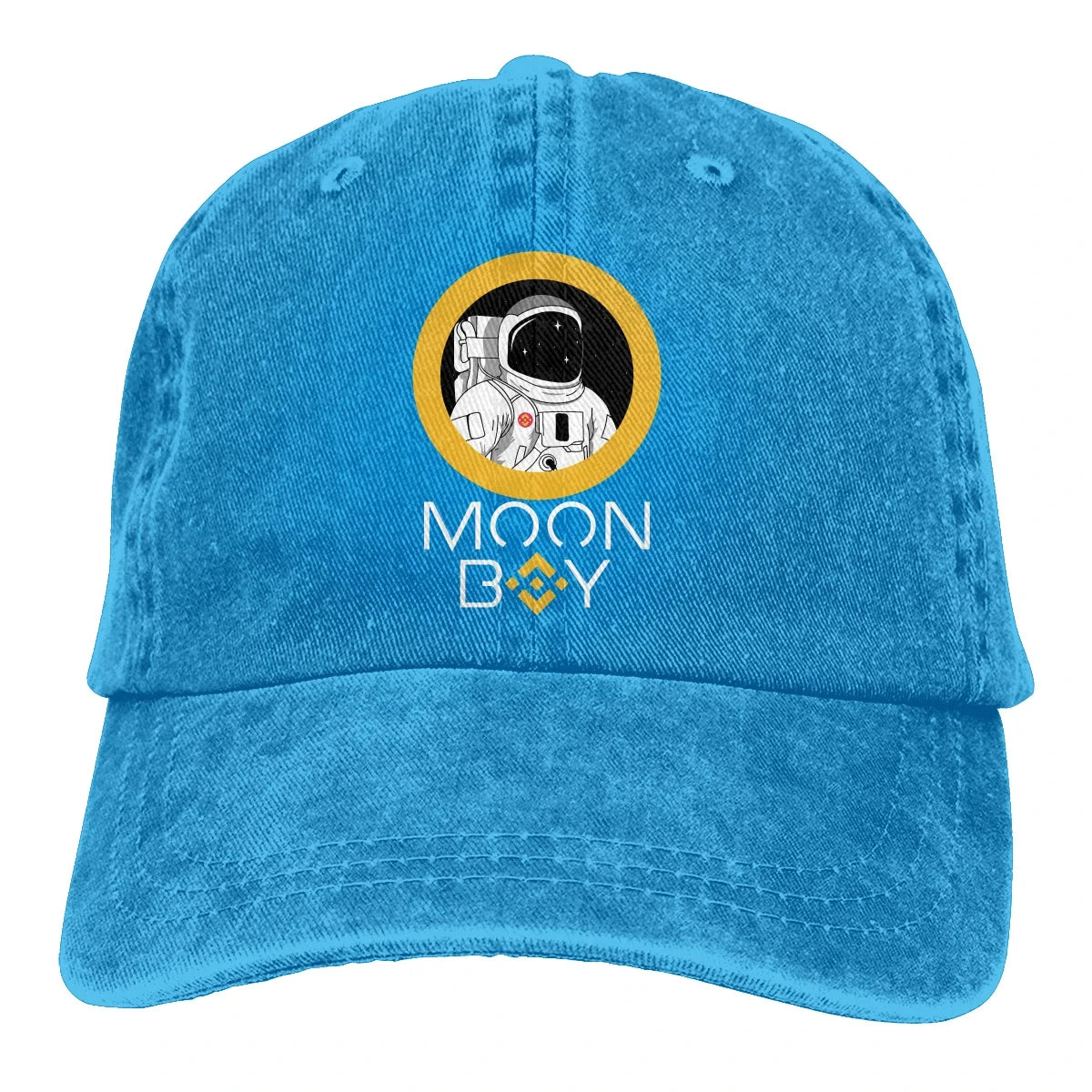 Washed Men's Baseball Cap BNB Moon Boy - Coin Chain Shop