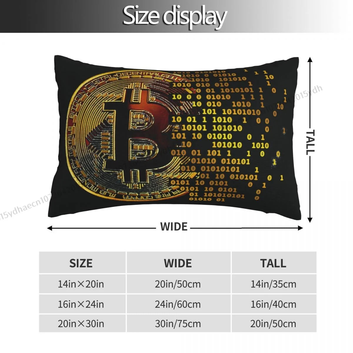 I Love BTC Art Hug Pillowcase - Coin Chain Shop