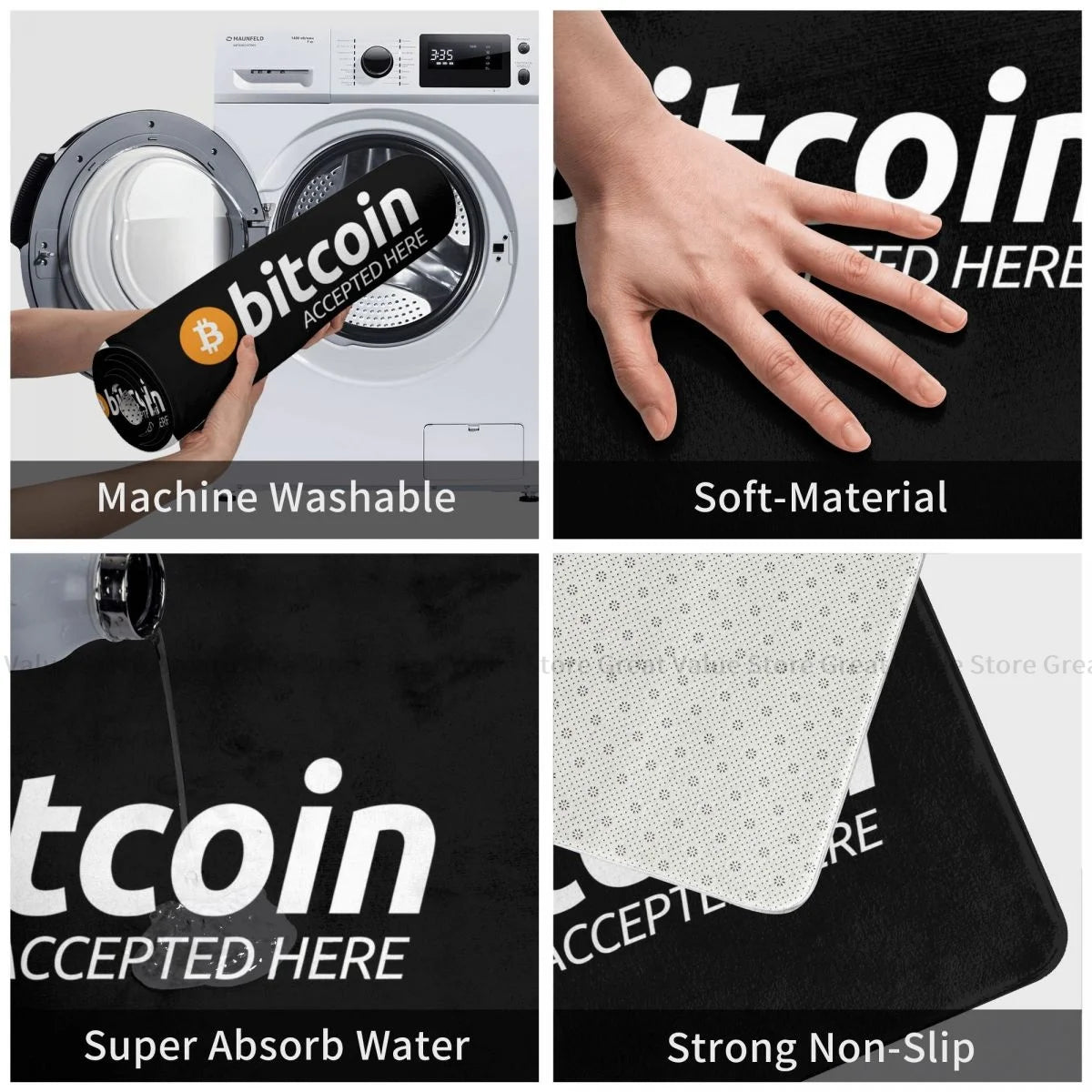 BTC Bedroom Mat - Coin Chain Shop