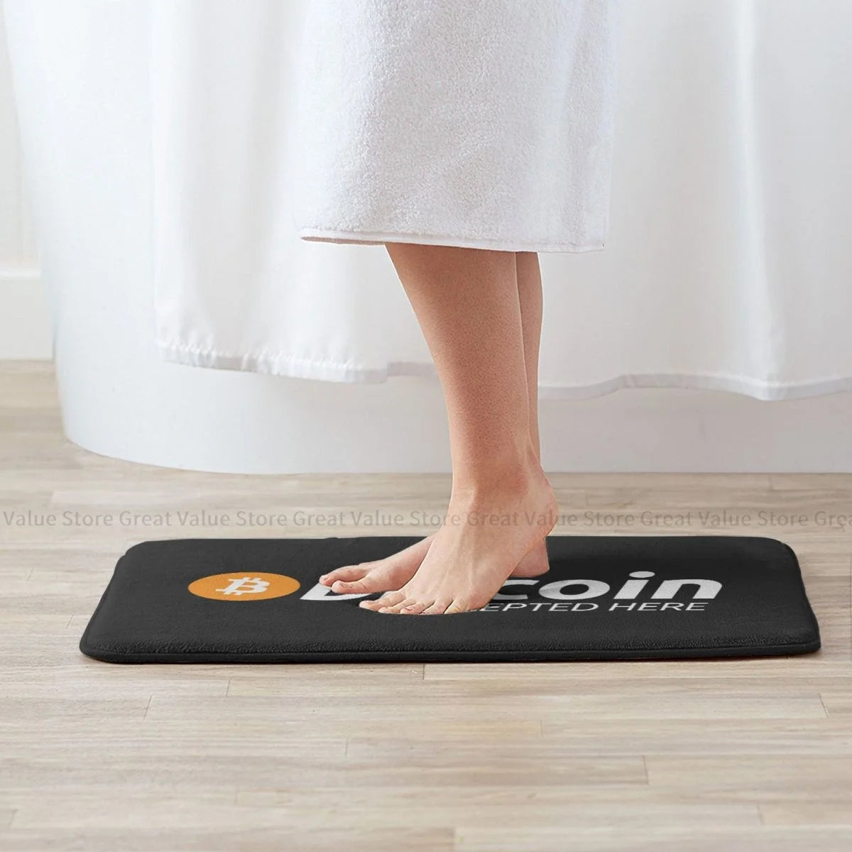 BTC Bedroom Mat - Coin Chain Shop