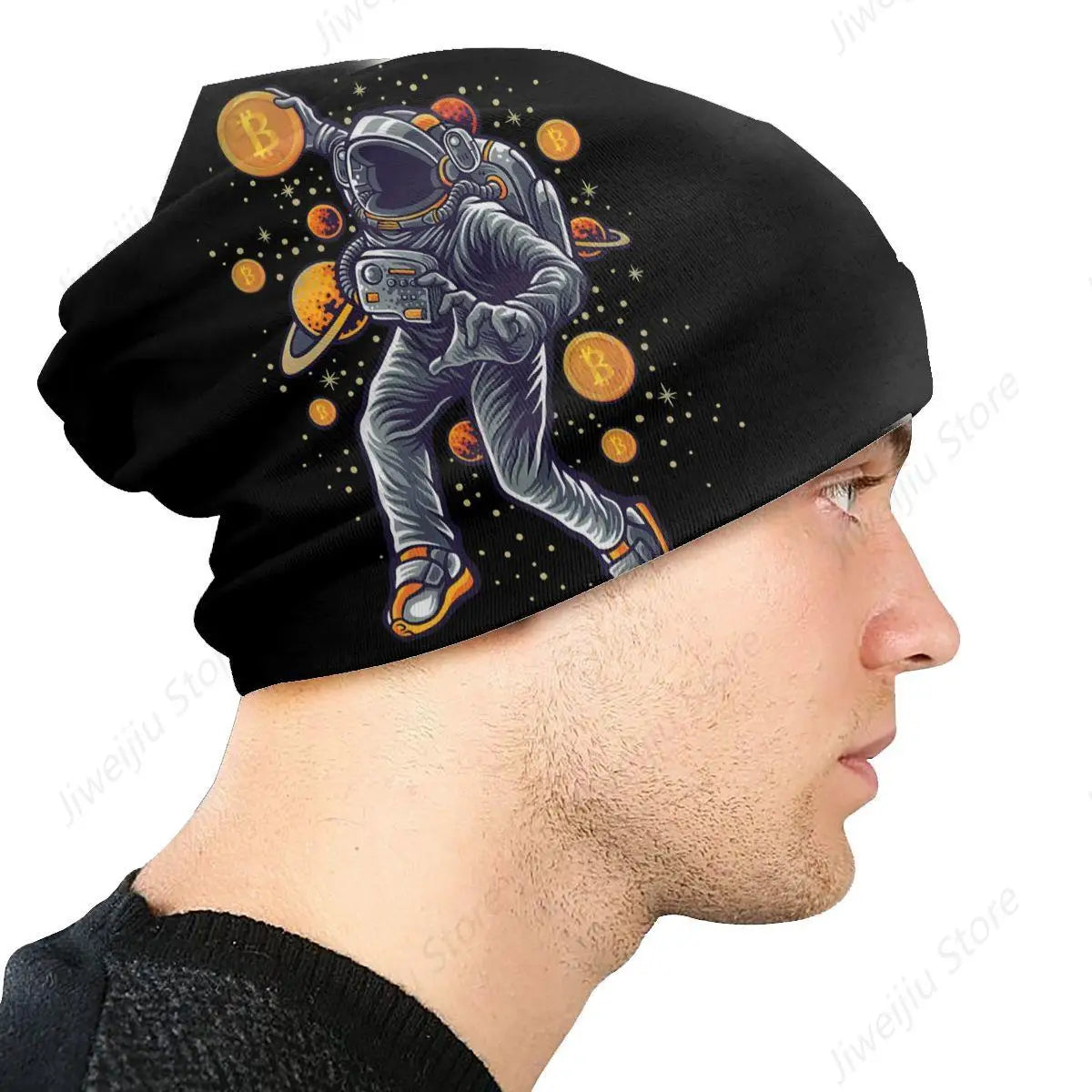 BTC In Space Bonnet Hats - Coin Chain Shop