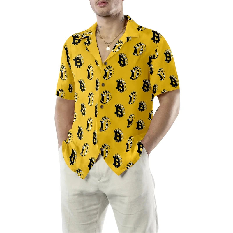 BTC 3D Printed Shirts For Men - Coin Chain Shop