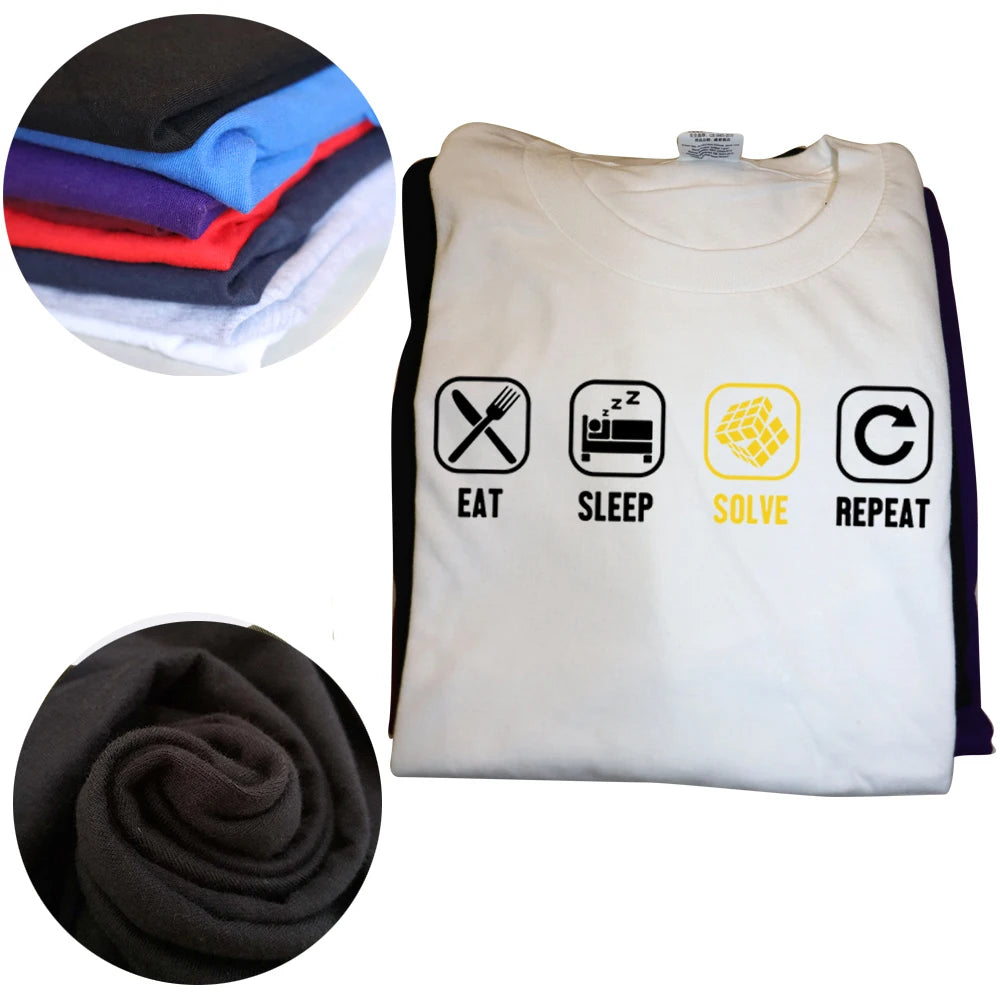 Funny Eat Sleep Solve Repeat T Shirts Graphic - Coin Chain Shop