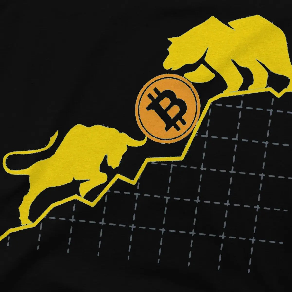 Men's T-Shirt Bull Vs. Bear - Coin Chain Shop