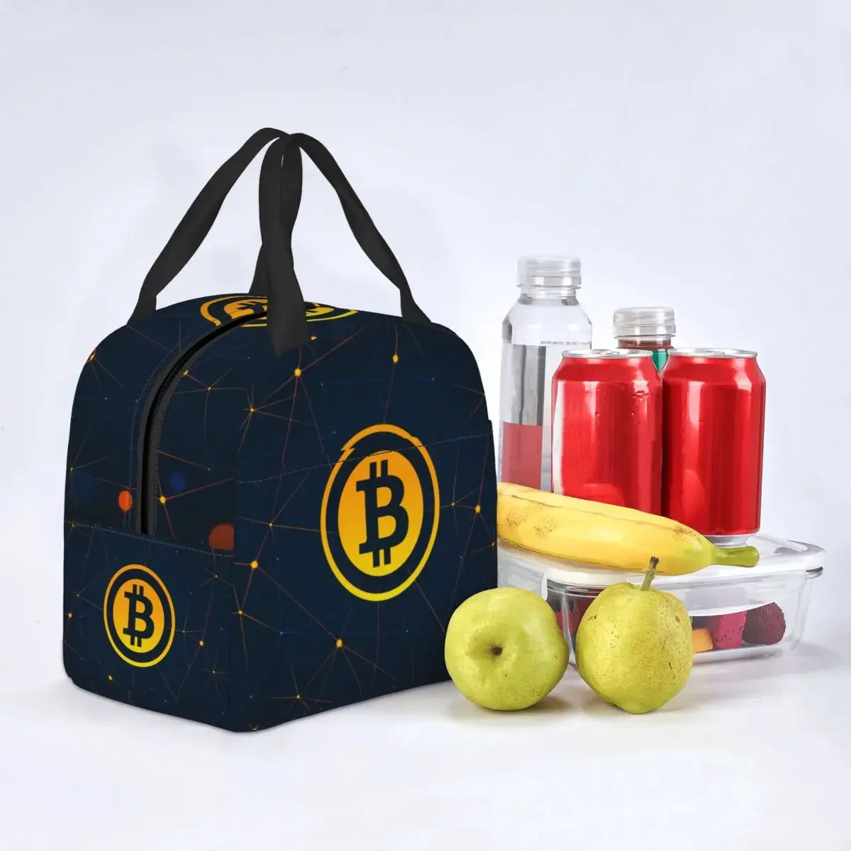 Custom BTC Digital Art Currency Lunch Bag Men Women Thermal Cooler - Coin Chain Shop