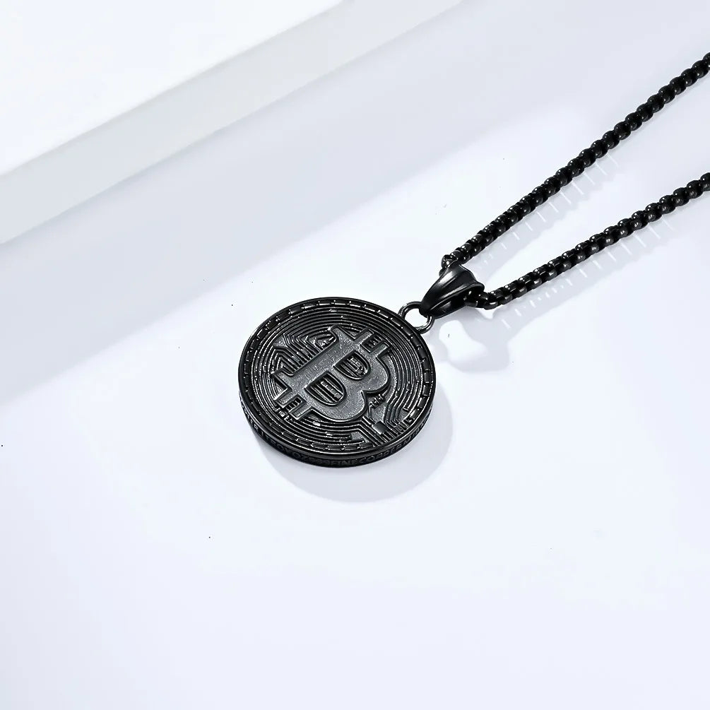 The B Pendant Necklace - Coin Chain Shop