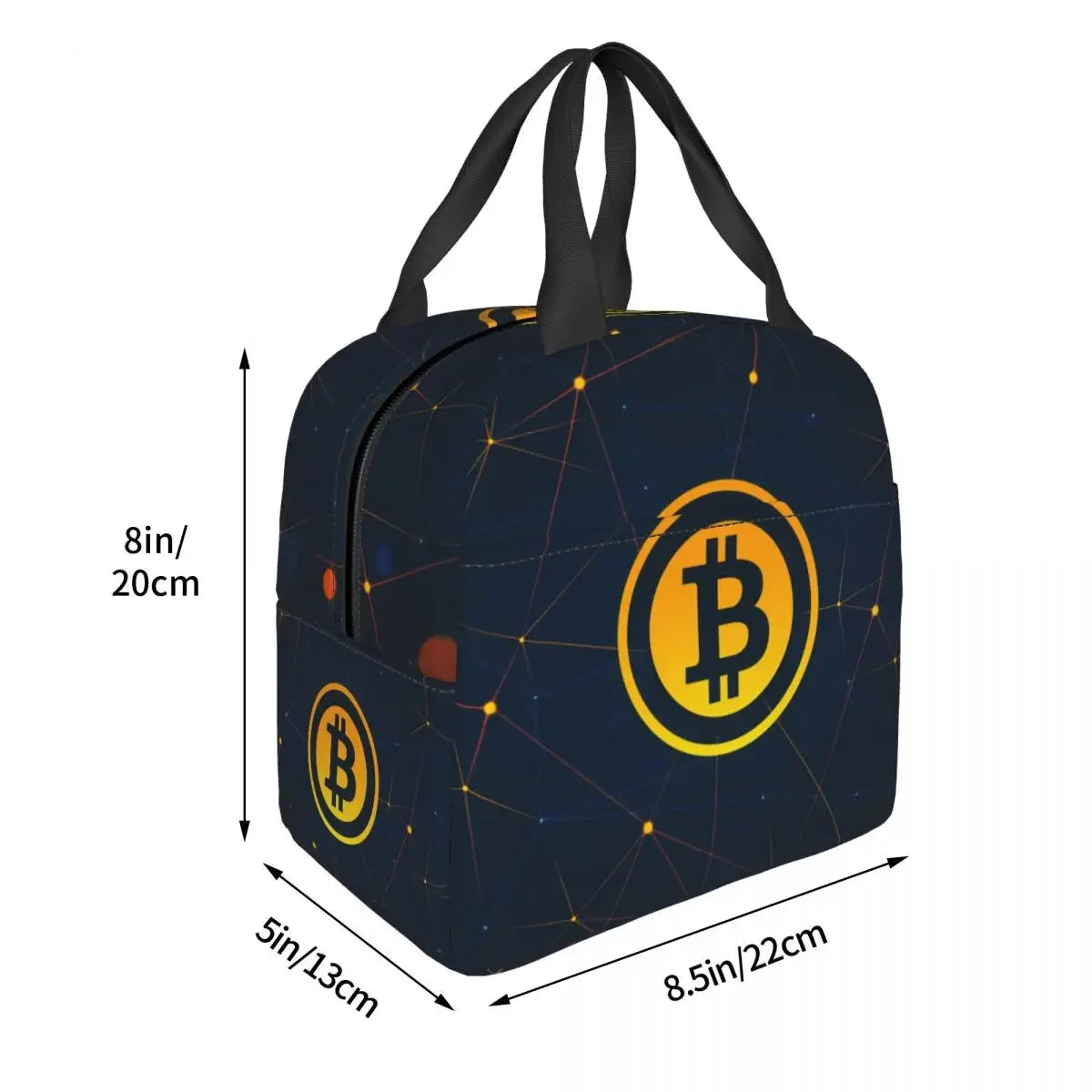 Custom BTC Digital Art Currency Lunch Bag Men Women Thermal Cooler - Coin Chain Shop